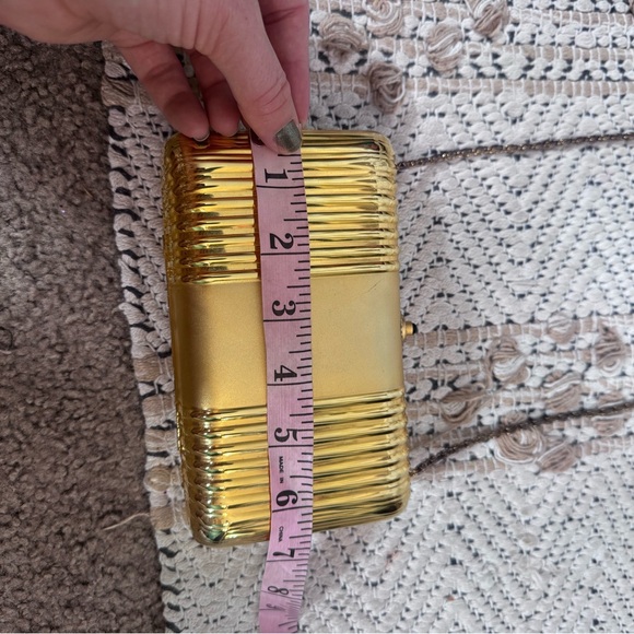 Nordstrom Gold Clutch Elegant Evening Accessory - Picture 8 of 12